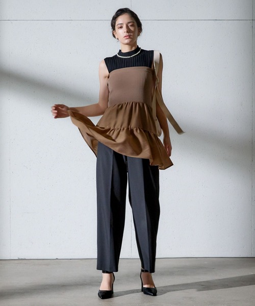 Andemiu（アンデミュウ）の「イソザイニットベアチュニック134946（チュニック・レディース・モカ/ブラック/オフホワイト・FREE）」の18枚目の写真