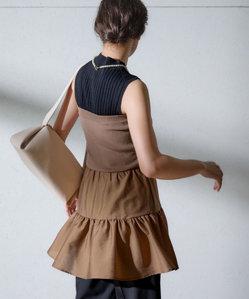 Andemiu（アンデミュウ）の「イソザイニットベアチュニック134946（チュニック・レディース・モカ/ブラック/オフホワイト・FREE）」の19枚目の写真