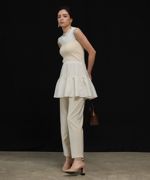 Andemiu（アンデミュウ）の「イソザイニットベアチュニック134946（チュニック・レディース・モカ/ブラック/オフホワイト・FREE）」の20枚目の写真