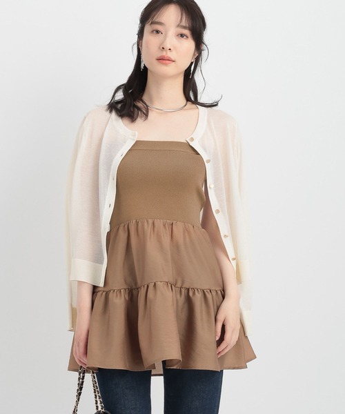 Andemiu（アンデミュウ）の「イソザイニットベアチュニック134946（チュニック・レディース・モカ/ブラック/オフホワイト・FREE）」の22枚目の写真