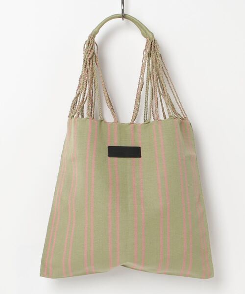 MAISON mou(メゾンムー)の「【Moon Bird/ムーンバード】手織りのハンモックバッグ(L)(トートバッグ・レディース・アイボリー/その他1/ブラウン/カーキ/グリーン系その他/オレンジ系その他/ダークベージュ/ブルー系その他2/サックスブルー/パープル・FREE)」の5枚目の写真