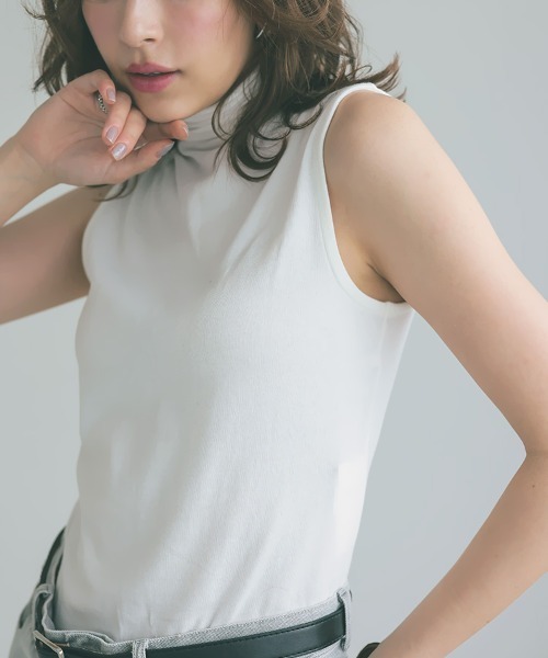 DONOBAN（ドノバン）の「UVボトルネックタンクトップ（タンクトップ・レディース・ミント/ネイビー/オフホワイト/ブラック・LL/M/L）」の9枚目の写真