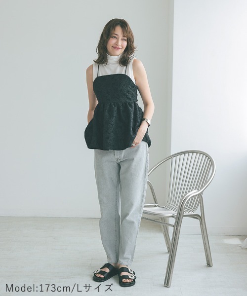 DONOBAN（ドノバン）の「UVボトルネックタンクトップ（タンクトップ・レディース・ミント/ネイビー/オフホワイト/ブラック・LL/M/L）」の11枚目の写真