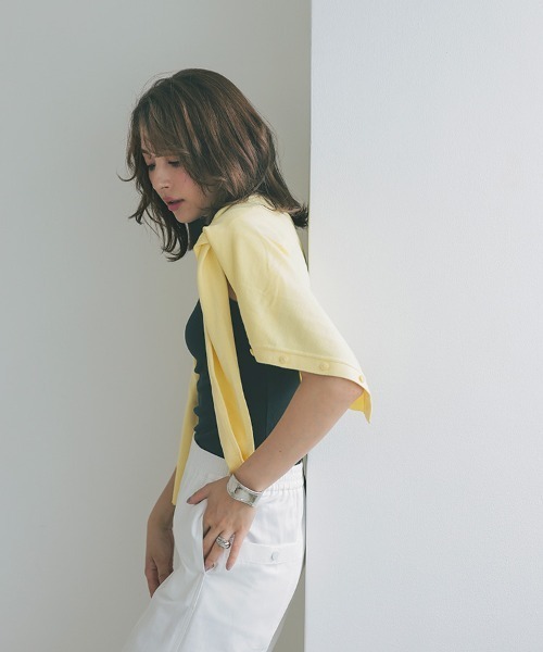 DONOBAN（ドノバン）の「UVボトルネックタンクトップ（タンクトップ・レディース・ミント/ネイビー/オフホワイト/ブラック・LL/M/L）」の14枚目の写真