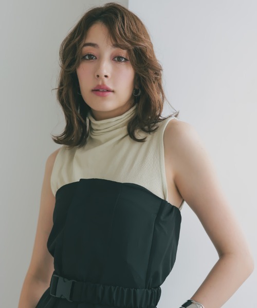 DONOBAN（ドノバン）の「UVボトルネックタンクトップ（タンクトップ・レディース・ミント/ネイビー/オフホワイト/ブラック・LL/M/L）」の19枚目の写真