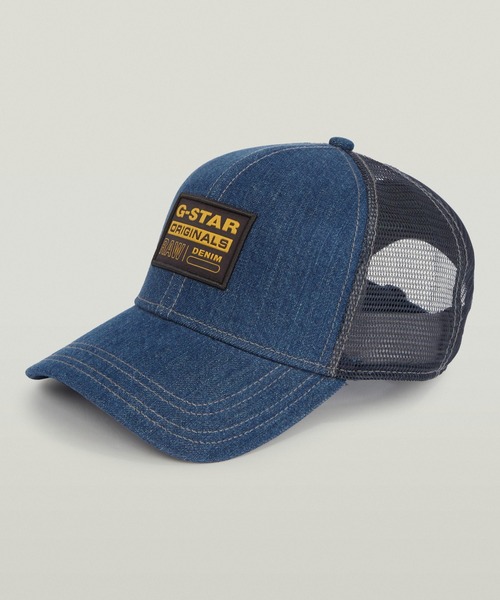 G-STAR(ジースター)の「DENIM EMBRO BASEBALL TRUCKER CAP/メッシュキャップ/デニムベースボールキャップ(キャップ・メンズ・ダークインディゴブルー・ONE SIZE)」の1枚目の写真