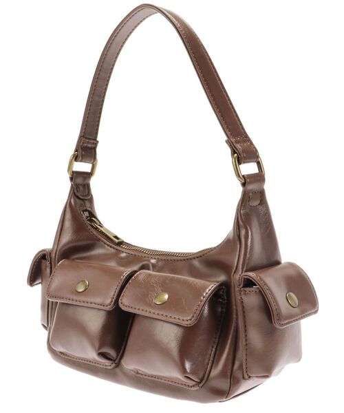 Ungrid（アングリッド）の「ポケットデザインハンドバッグ（ハンドバッグ・レディース・ブラウン/ブラック・FREE）」の5枚目の写真