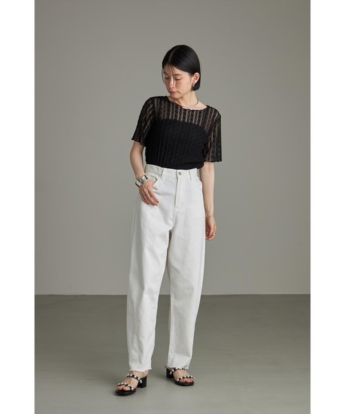 &. NOSTALGIA(アンドドットノスタルジア)の「フラワージャガードトップス(シャツ/ブラウス・レディース・ブラック/オフホワイト・M)」の11枚目の写真