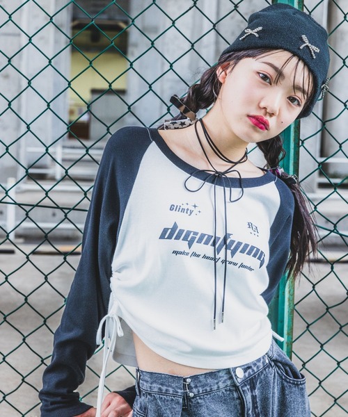 repipi armario（レピピ アルマリオ）の「GAMEラグランTシャツ（Tシャツ/カットソー・キッズ・ピンク/ホワイト/サックスブルー/ブラック・LARGE/MEDIUM/SMALL）」の2枚目の写真