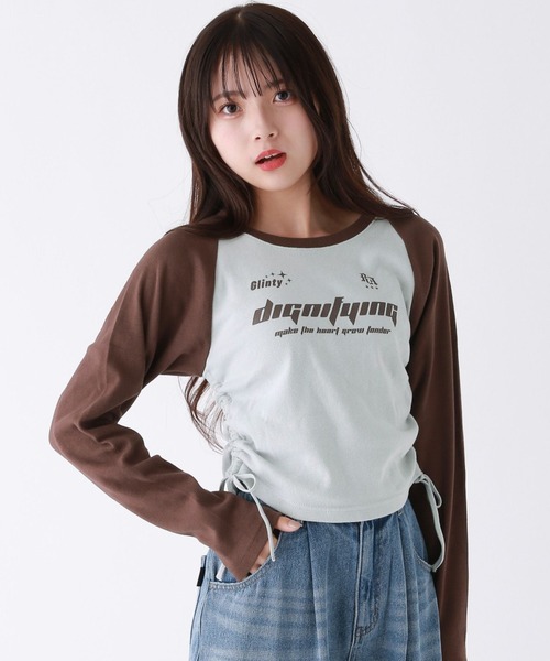 repipi armario（レピピ アルマリオ）の「GAMEラグランTシャツ（Tシャツ/カットソー・キッズ・ピンク/ホワイト/サックスブルー/ブラック・LARGE/MEDIUM/SMALL）」の3枚目の写真