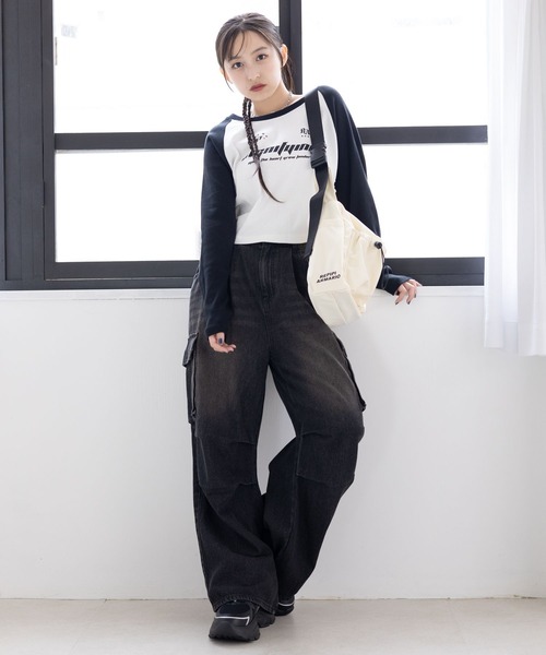 repipi armario（レピピ アルマリオ）の「GAMEラグランTシャツ（Tシャツ/カットソー・キッズ・ピンク/ホワイト/サックスブルー/ブラック・LARGE/MEDIUM/SMALL）」の13枚目の写真