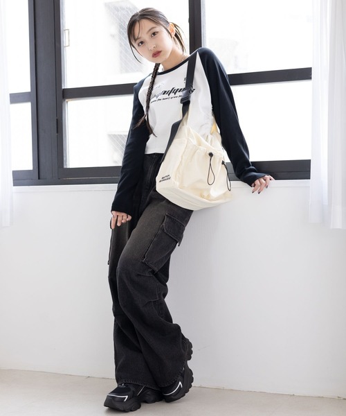 repipi armario（レピピ アルマリオ）の「GAMEラグランTシャツ（Tシャツ/カットソー・キッズ・ピンク/ホワイト/サックスブルー/ブラック・LARGE/MEDIUM/SMALL）」の12枚目の写真