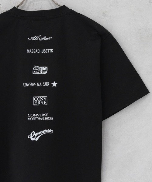 CONVERSE（コンバース）の「CONVERSE 接触冷感DRYプリントSHORT SLEEVE T-SHIRT（Tシャツ/カットソー・メンズ・ブラック/ホワイト・M/L/XL）」の2枚目の写真