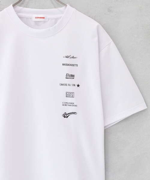CONVERSE（コンバース）の「CONVERSE 接触冷感DRYプリントSHORT SLEEVE T-SHIRT（Tシャツ/カットソー・メンズ・ブラック/ホワイト・M/L/XL）」の5枚目の写真