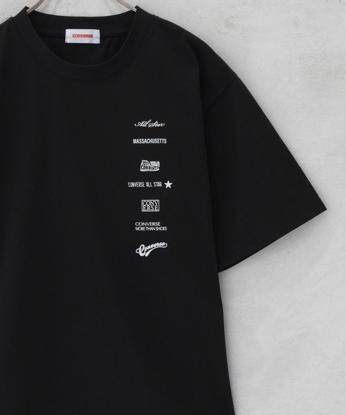 CONVERSE（コンバース）の「CONVERSE 接触冷感DRYプリントSHORT SLEEVE T-SHIRT（Tシャツ/カットソー・メンズ・ブラック/ホワイト・M/L/XL）」の8枚目の写真