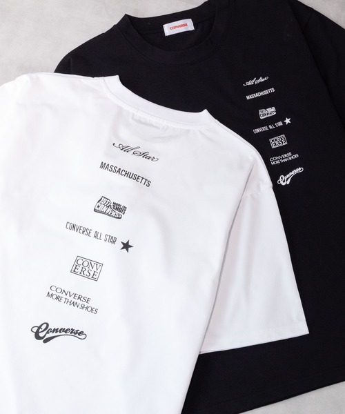 CONVERSE（コンバース）の「CONVERSE 接触冷感DRYプリントSHORT SLEEVE T-SHIRT（Tシャツ/カットソー・メンズ・ブラック/ホワイト・M/L/XL）」の3枚目の写真