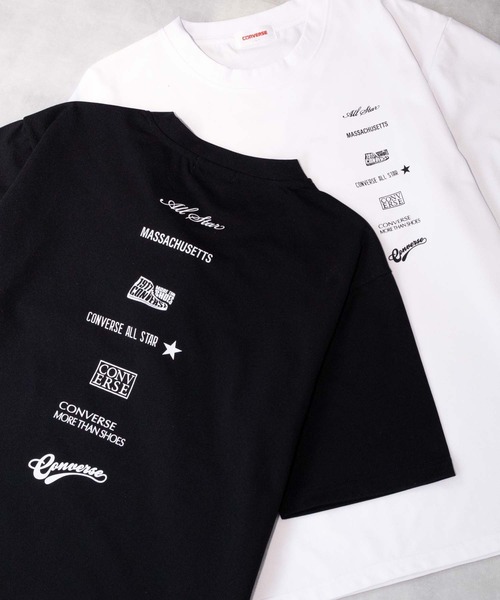 CONVERSE（コンバース）の「CONVERSE 接触冷感DRYプリントSHORT SLEEVE T-SHIRT（Tシャツ/カットソー・メンズ・ブラック/ホワイト・M/L/XL）」の4枚目の写真