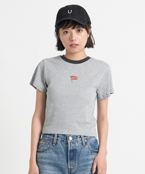Levi's(リーバイス)の「Levi's/リーバイス エッセンシャル SPORTY Tシャツ グレー MINI FLAG(Tシャツ/カットソー・レディース・グレー・XS/S/M)」の15枚目の写真