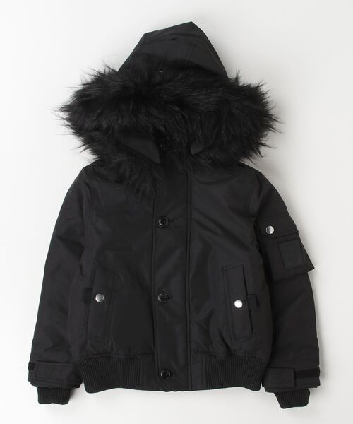 DIESEL KIDS（ディーゼルキッズ）の「DIESEL（ディーゼル）Kids & Junior ブルゾンジャケット（ダウンジャケット/コート・キッズ・グリーン/ブラック・8Y/16Y/14Y/12Y/10Y/6Y/4Y）」の2枚目の写真