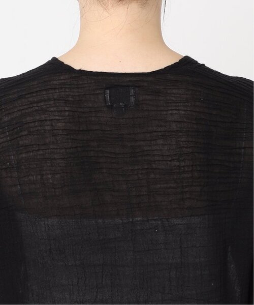 plage(プラージュ)の「《追加》LES ATELIERS FRANCAIS DE CONFECTION 別注 Vネック ブラウス(シャツ/ブラウス・レディース・ブラック/アイボリー・FREE)」の11枚目の写真