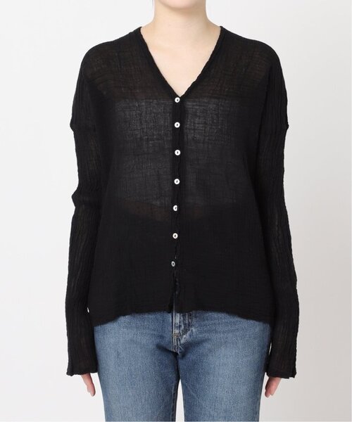 plage(プラージュ)の「《追加》LES ATELIERS FRANCAIS DE CONFECTION 別注 Vネック ブラウス(シャツ/ブラウス・レディース・ブラック/アイボリー・FREE)」の17枚目の写真