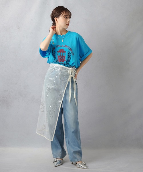 Lull(ルル)の「【Lull / ルル】キラキラチュール巻きスカート/ラップスカート/腰巻き(スカート・レディース・ホワイト/ブラック・ONESIZE)」の17枚目の写真