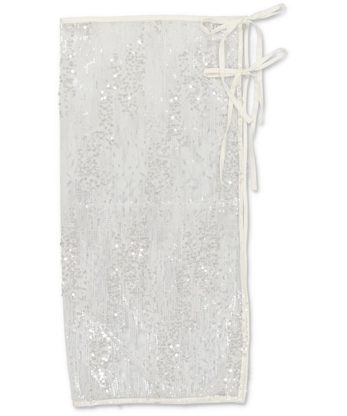 Lull(ルル)の「【Lull / ルル】キラキラチュール巻きスカート/ラップスカート/腰巻き(スカート・レディース・ホワイト/ブラック・ONESIZE)」の6枚目の写真