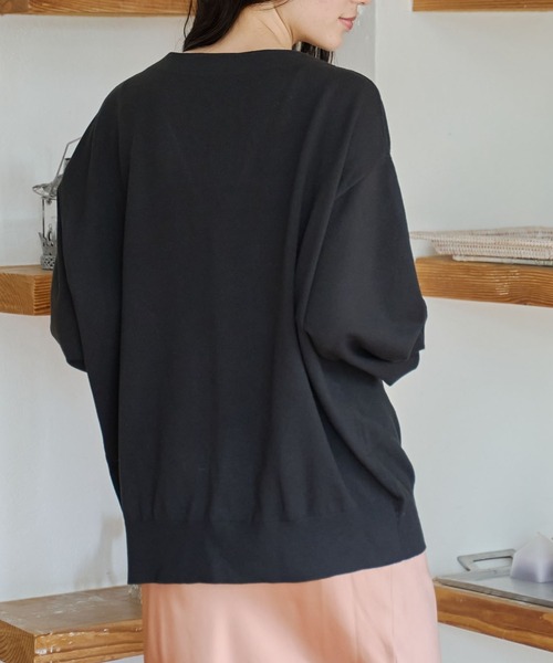 WEGO（ウィゴー）の「WEGO/ドロップショルダーカーディガン（カーディガン/ボレロ・メンズ・ブラック/ライトグレー/ダークグリーン/ネイビー/オレンジ/ライトベージュ・MEDIUM/LARGE）」の20枚目の写真