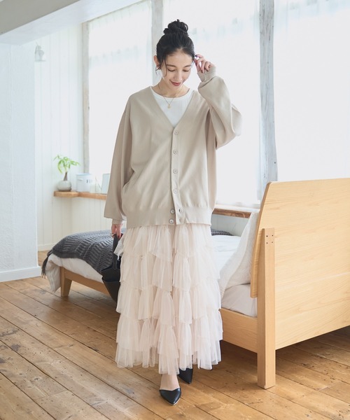 WEGO（ウィゴー）の「WEGO/ドロップショルダーカーディガン（カーディガン/ボレロ・メンズ・ブラック/ライトグレー/ダークグリーン/ネイビー/オレンジ/ライトベージュ・MEDIUM/LARGE）」の10枚目の写真