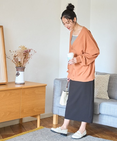 WEGO（ウィゴー）の「WEGO/ドロップショルダーカーディガン（カーディガン/ボレロ・メンズ・ブラック/ライトグレー/ダークグリーン/ネイビー/オレンジ/ライトベージュ・MEDIUM/LARGE）」の14枚目の写真