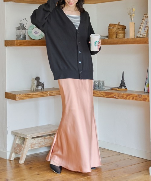 WEGO（ウィゴー）の「WEGO/ドロップショルダーカーディガン（カーディガン/ボレロ・メンズ・ブラック/ライトグレー/ダークグリーン/ネイビー/オレンジ/ライトベージュ・MEDIUM/LARGE）」の13枚目の写真