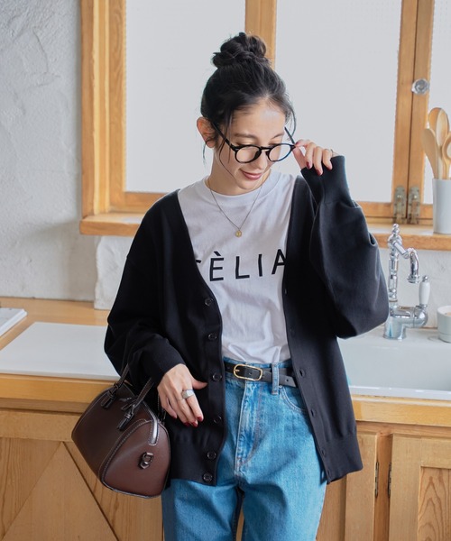 WEGO（ウィゴー）の「WEGO/ドロップショルダーカーディガン（カーディガン/ボレロ・メンズ・ブラック/ライトグレー/ダークグリーン/ネイビー/オレンジ/ライトベージュ・MEDIUM/LARGE）」の16枚目の写真