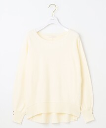 【CICA加工・選べる9色展開】クルーネックバックスリット ニット