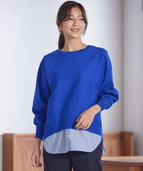 ANY SIS（エニィスィス）の「【CICA加工・選べる9色展開】クルーネックバックスリット ニット（ニット/セーター・レディース・アイボリー系/レッド系/ブラック系/イエロー系/ブルー系/ピンク系/グリーン系/ライラック系/オレンジ系・4）」の4枚目の写真