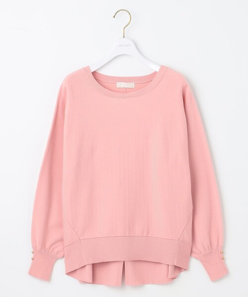 ANY SIS（エニィスィス）の「【CICA加工・選べる9色展開】クルーネックバックスリット ニット（ニット/セーター・レディース・アイボリー系/レッド系/ブラック系/イエロー系/ブルー系/ピンク系/グリーン系/ライラック系/オレンジ系・4）」の10枚目の写真