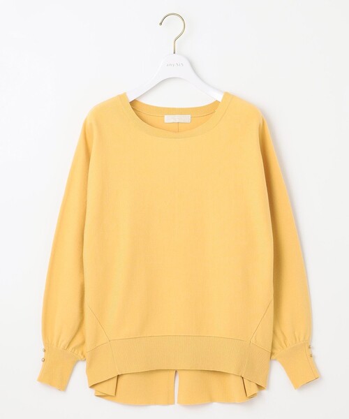 ANY SIS（エニィスィス）の「【CICA加工・選べる9色展開】クルーネックバックスリット ニット（ニット/セーター・レディース・アイボリー系/レッド系/ブラック系/イエロー系/ブルー系/ピンク系/グリーン系/ライラック系/オレンジ系・4）」の13枚目の写真