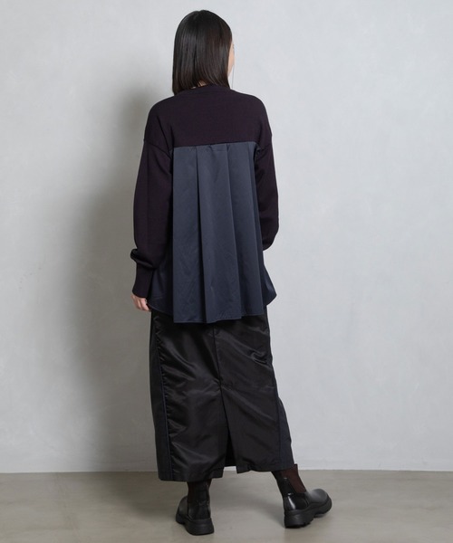 MARECHAL TERRE（マルシャルテル）の「フェザーロゴニットプルオーバー（ニット/セーター・レディース・ネイビー/オフホワイト/ブラック系/グレー系・MEDIUM）」の7枚目の写真