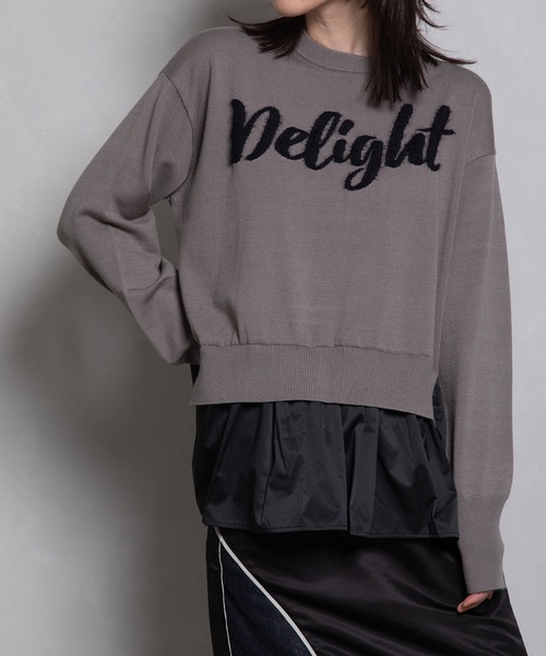 MARECHAL TERRE（マルシャルテル）の「フェザーロゴニットプルオーバー（ニット/セーター・レディース・ネイビー/オフホワイト/ブラック系/グレー系・MEDIUM）」の10枚目の写真