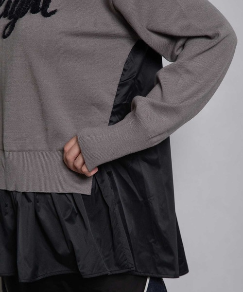 MARECHAL TERRE（マルシャルテル）の「フェザーロゴニットプルオーバー（ニット/セーター・レディース・ネイビー/オフホワイト/ブラック系/グレー系・MEDIUM）」の16枚目の写真