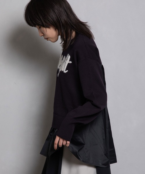 MARECHAL TERRE（マルシャルテル）の「フェザーロゴニットプルオーバー（ニット/セーター・レディース・ネイビー/オフホワイト/ブラック系/グレー系・MEDIUM）」の19枚目の写真