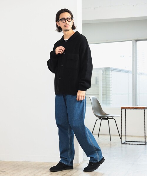 B:MING by BEAMS（ビーミングバイビームス）の「7ゲージ ケーブル ニット ジャケット（ニット/セーター・メンズ・ブラウン系その他3/ブラック・X-LARGE/LARGE/MEDIUM/SMALL）」の4枚目の写真