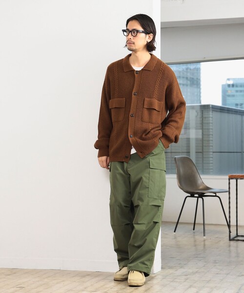 B:MING by BEAMS（ビーミングバイビームス）の「7ゲージ ケーブル ニット ジャケット（ニット/セーター・メンズ・ブラウン系その他3/ブラック・X-LARGE/LARGE/MEDIUM/SMALL）」の6枚目の写真