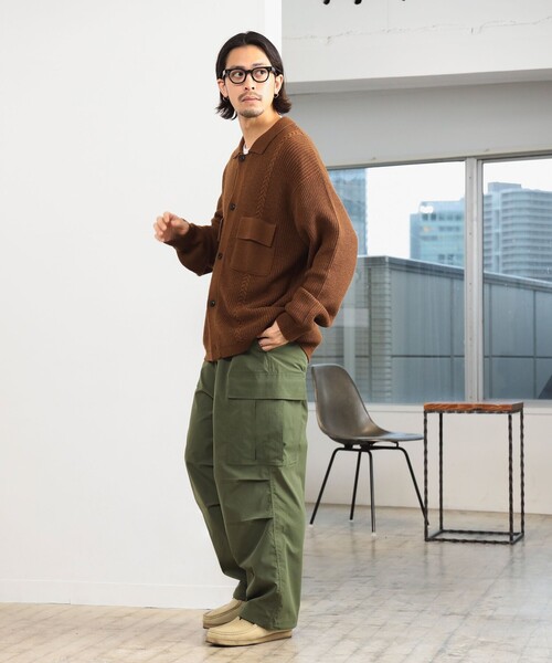 B:MING by BEAMS（ビーミングバイビームス）の「7ゲージ ケーブル ニット ジャケット（ニット/セーター・メンズ・ブラウン系その他3/ブラック・X-LARGE/LARGE/MEDIUM/SMALL）」の7枚目の写真