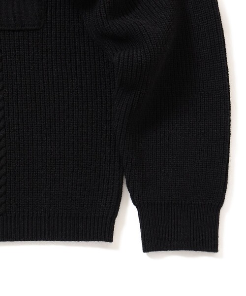 B:MING by BEAMS（ビーミングバイビームス）の「7ゲージ ケーブル ニット ジャケット（ニット/セーター・メンズ・ブラウン系その他3/ブラック・X-LARGE/LARGE/MEDIUM/SMALL）」の12枚目の写真