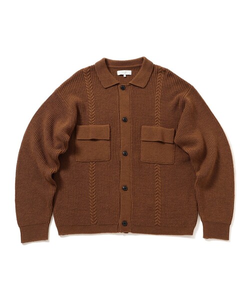 B:MING by BEAMS（ビーミングバイビームス）の「7ゲージ ケーブル ニット ジャケット（ニット/セーター・メンズ・ブラウン系その他3/ブラック・X-LARGE/LARGE/MEDIUM/SMALL）」の16枚目の写真