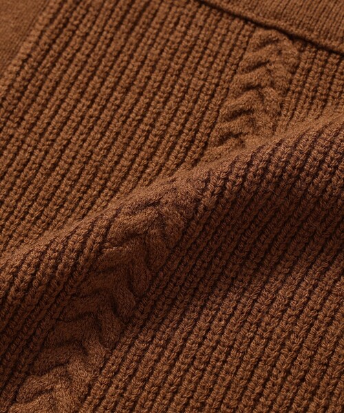 B:MING by BEAMS（ビーミングバイビームス）の「7ゲージ ケーブル ニット ジャケット（ニット/セーター・メンズ・ブラウン系その他3/ブラック・X-LARGE/LARGE/MEDIUM/SMALL）」の18枚目の写真