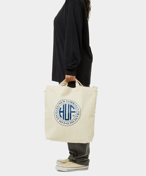 HUF（ハフ）の「REGIONAL 2WAY TOTE BAG（トートバッグ・メンズ・ブラック/ナチュラル・O/S）」の15枚目の写真