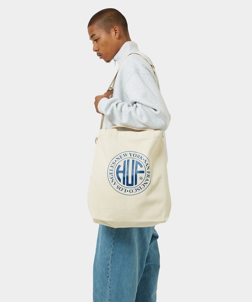 HUF（ハフ）の「REGIONAL 2WAY TOTE BAG（トートバッグ・メンズ・ブラック/ナチュラル・O/S）」の11枚目の写真