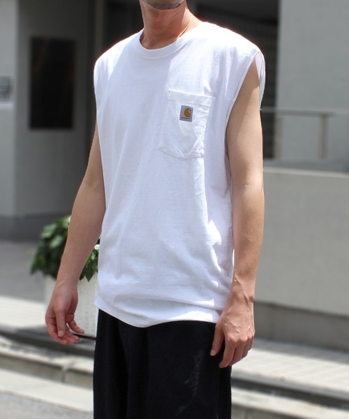 Carhartt(カーハート)の「【carhartt】カーハート Workwear cutoff sleeveless カットオフ ノースリーブ タンクトップ ロゴ トップス K87CO(タンクトップ・メンズ・ホワイト/ベージュ/ダークブルー/ネイビー/ヘザーグレー/チャコールグレー/ダークオリーブ/ブラック/グリーン系その他・XL/L/M/S)」の15枚目の写真