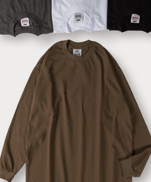 PRO CLUB (プロクラブ)の「【86】【PROCLUB/プロクラブ】6.5OZ ヘビーウェイト ロングスリーブTシャツ(Tシャツ/カットソー・メンズ・チャコールグレー/ブラック/ブラウン/ホワイト/グリーン/ホワイト系/ブラウン系/グレー系/ベージュ系/ブラック系・M/L/XL/S)」の7枚目の写真